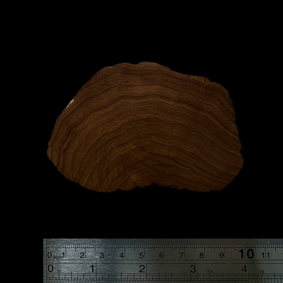 BMSWS139 Black Meat Figured Mysore Sandalwood Slab 7.8mm Thickness 38 grams