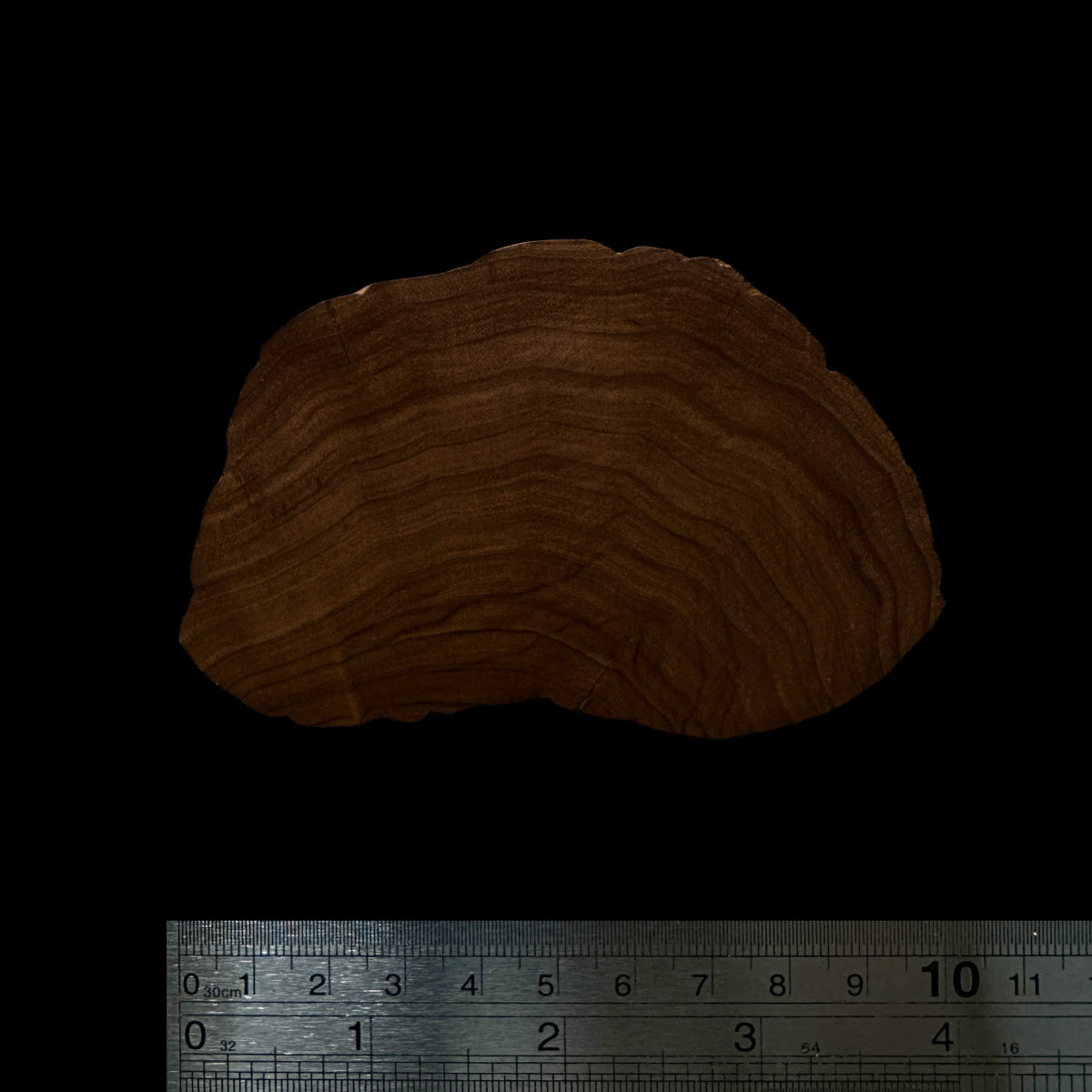 BMSWS139 Black Meat Figured Mysore Sandalwood Slab 7.8mm Thickness 38 grams