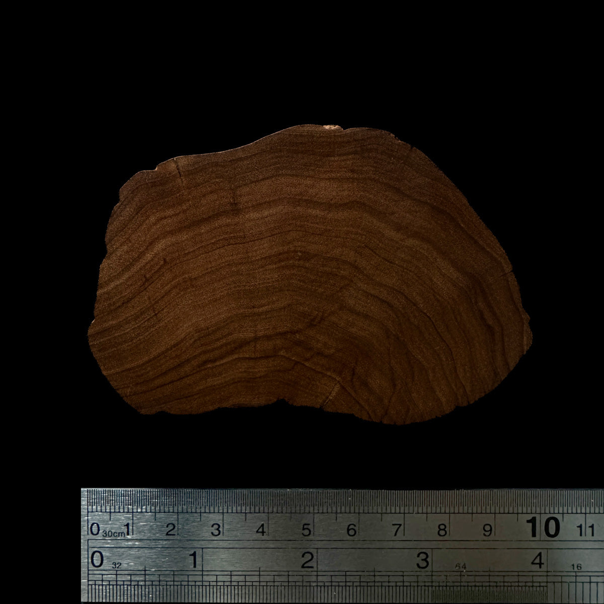 BMSWS144 Black Meat Figured Mysore Sandalwood Slab 7.9mm Thickness 37.8 grams