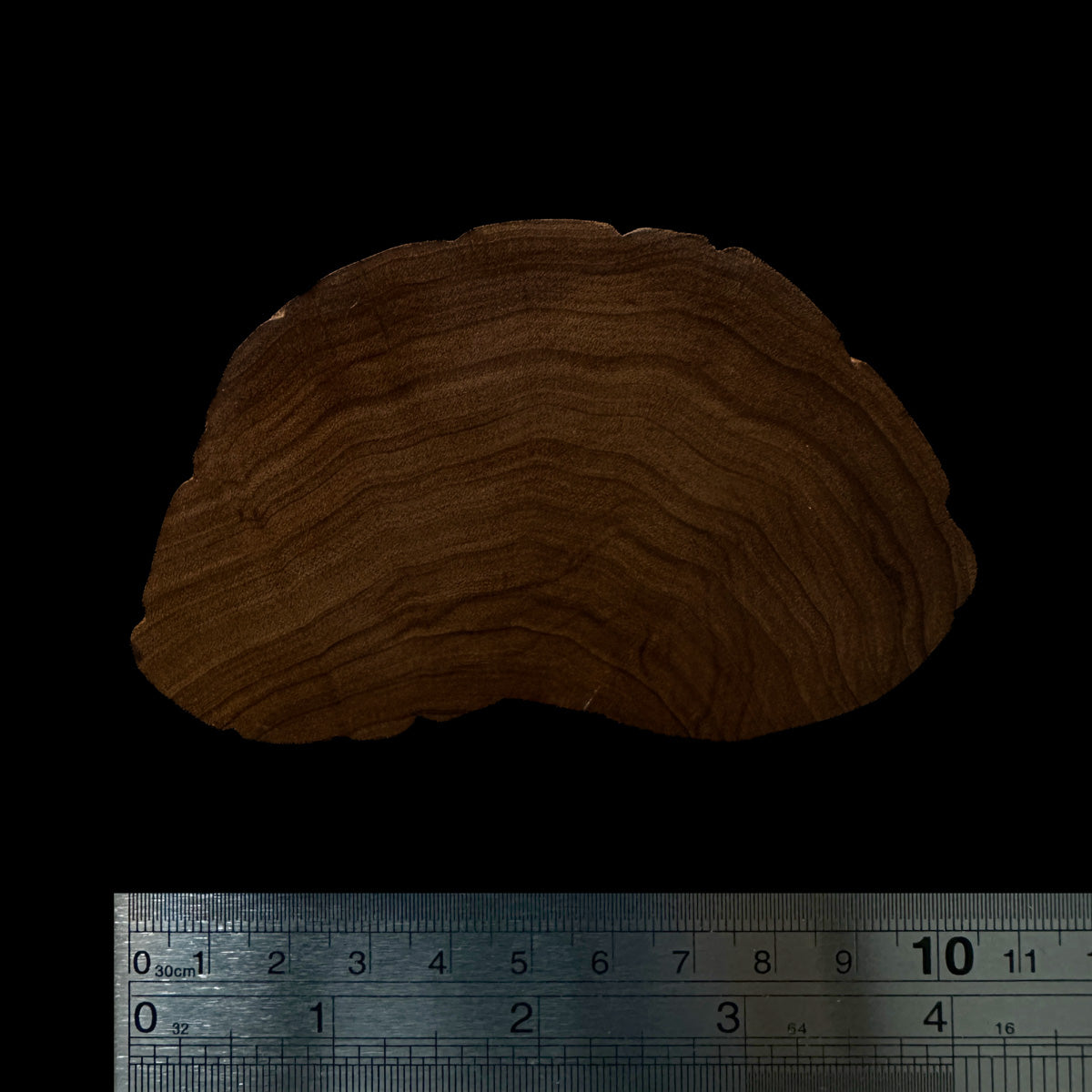 BMSWS149 Black Meat Figured Mysore Sandalwood Slab 7.8mm Thickness 37.9 grams