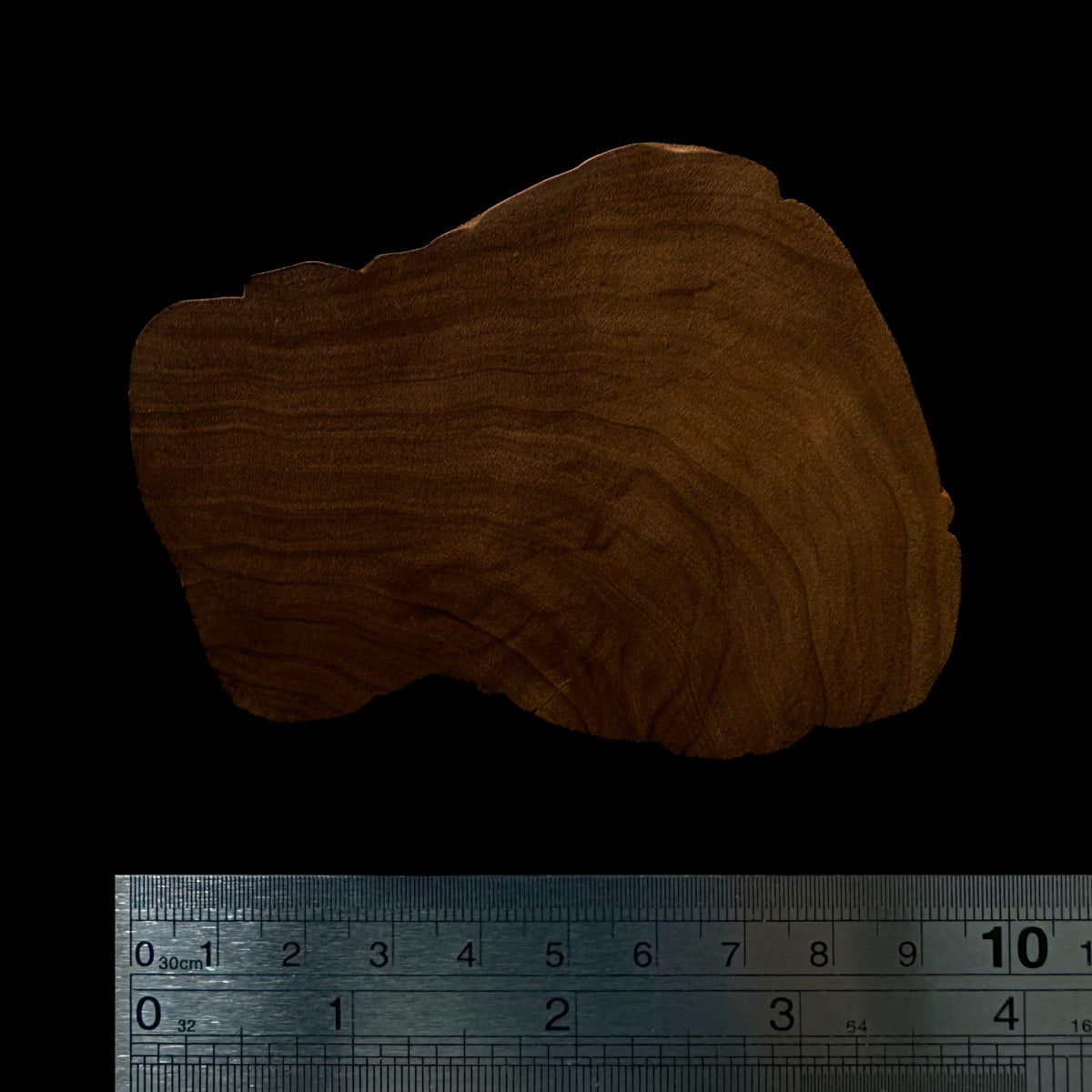 BMSWS154 Black Meat Figured Mysore Sandalwood Slab 7.8mm Thickness 36.4 grams