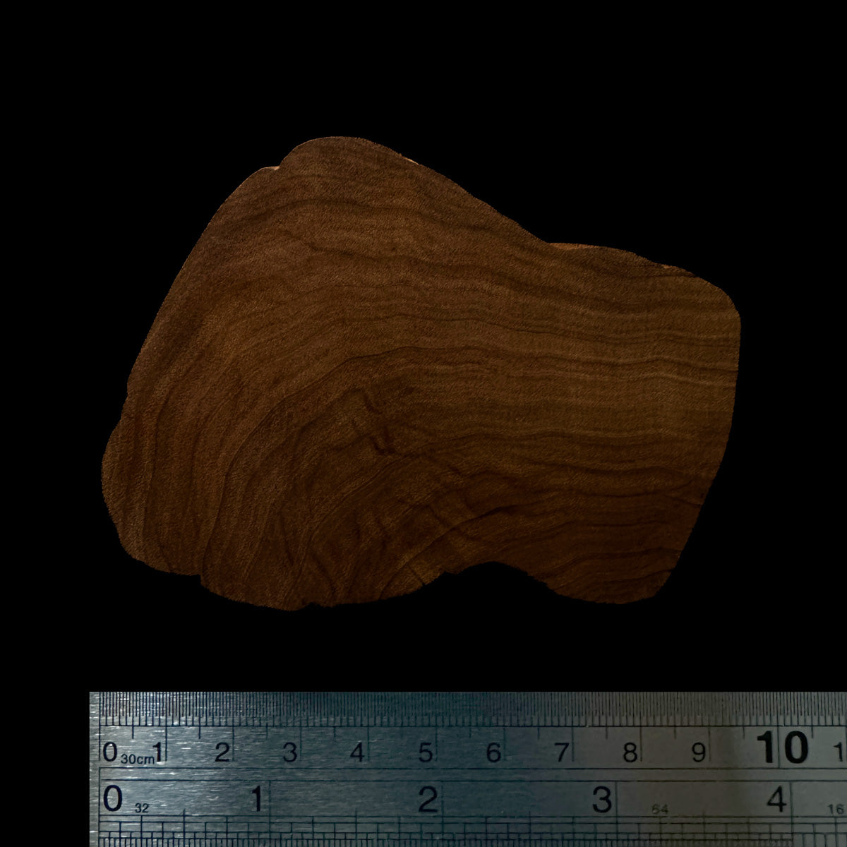 BMSWS155 Black Meat Figured Mysore Sandalwood Slab 7.8mm Thickness 36.5 grams