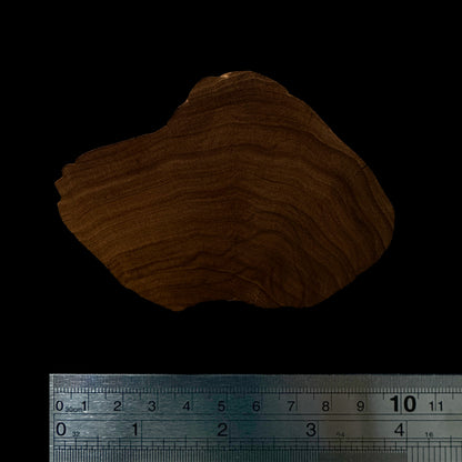 BMSWS158 Black Meat Figured Mysore Sandalwood Slab 7.9mm Thickness 33.4 grams