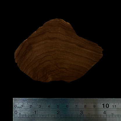 BMSWS158 Black Meat Figured Mysore Sandalwood Slab 7.9mm Thickness 33.4 grams