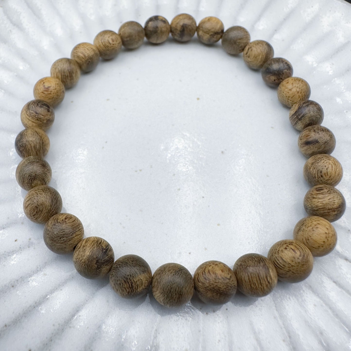 Wild Jayapura Aloeswood Round Beads Bracelet 7.2mm 28 Beads